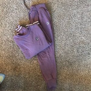 Fila purple sweatsuit set